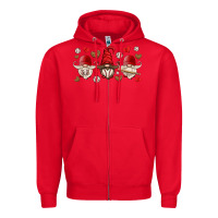 Red baseball gnome Zipper Hoodie - HRA Design Shop