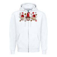 White baseball gnome Zipper Hoodie - HRA Design Shop