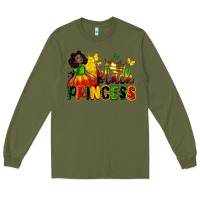 Army Green Black princess juneteenth Long Sleeve Tee - Zillion Design Studio