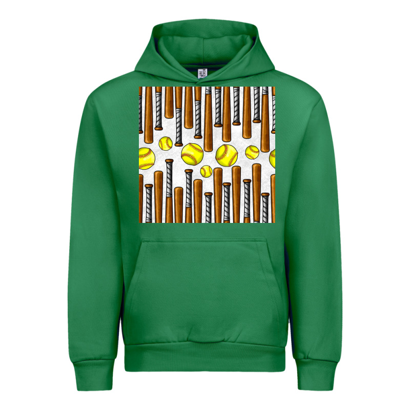 Softball Bat Seamless Pattern Urban Hoodie by BundleAndBundleShop | Teevron