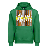 Emerald softball bat seamless pattern Urban Hoodie - BundleAndBundleShop