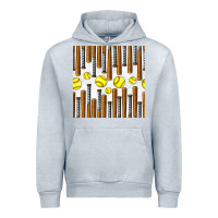 Heather Grey softball bat seamless pattern Urban Hoodie - BundleAndBundleShop