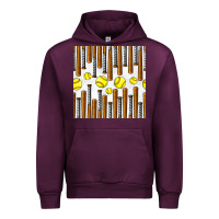 Mauve Wine softball bat seamless pattern Urban Hoodie - BundleAndBundleShop