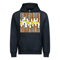 Navy softball bat seamless pattern Urban Hoodie - BundleAndBundleShop