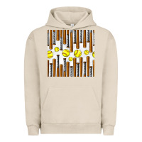 Pigment French Oak softball bat seamless pattern Urban Hoodie - BundleAndBundleShop