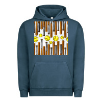 Pigment Midnight Navy softball bat seamless pattern Urban Hoodie - BundleAndBundleShop