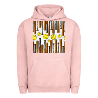 Pigment Salmon softball bat seamless pattern Urban Hoodie - BundleAndBundleShop