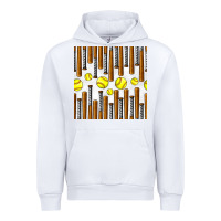 White softball bat seamless pattern Urban Hoodie - BundleAndBundleShop