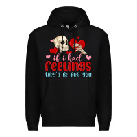 Black if i had feelings they d be for you Premium Hoodie - MaliasSmallBusiness