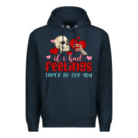 Navy if i had feelings they d be for you Premium Hoodie - MaliasSmallBusiness