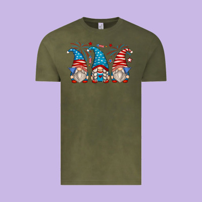 Fourth Of July Gnomes Vintage Tee Designed By Zillion Design Studio