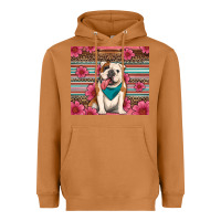 Meerkat british bulldog floral serape Heavyweight Hoodie - Artiststas