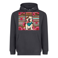 Smoke british bulldog floral serape Heavyweight Hoodie - Artiststas
