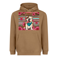 Toasted Coconut british bulldog floral serape Heavyweight Hoodie - Artiststas