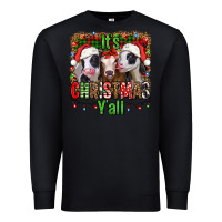 Black it's christmas y'all heifers Premium Sweatshirt - Jasminsmagicworld