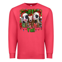 Cardinal it's christmas y'all heifers Premium Sweatshirt - Jasminsmagicworld