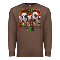 Chestnut it's christmas y'all heifers Premium Sweatshirt - Jasminsmagicworld