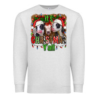 Oatmeal Heather it's christmas y'all heifers Premium Sweatshirt - Jasminsmagicworld