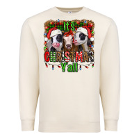 Sandshell it's christmas y'all heifers Premium Sweatshirt - Jasminsmagicworld