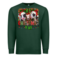 Sports Green it's christmas y'all heifers Premium Sweatshirt - Jasminsmagicworld