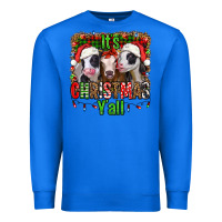 True Royal it's christmas y'all heifers Premium Sweatshirt - Jasminsmagicworld