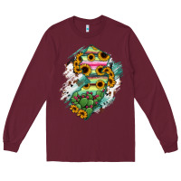 Burgundy New jersey State Map Long Sleeve Tee - RanaPortraitStore