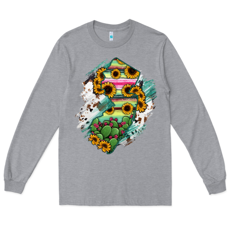 New Jersey State Map Long Sleeve Tee by RanaPortraitStore | Teevron