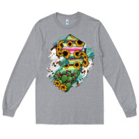 Heather Grey New jersey State Map Long Sleeve Tee - RanaPortraitStore