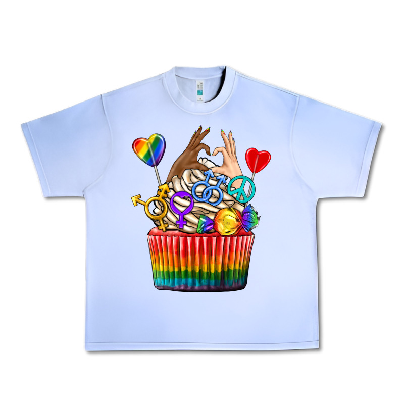 Pride Rainbow Cupcake Urban Heavy Tee by texasbilliewilder | Teevron