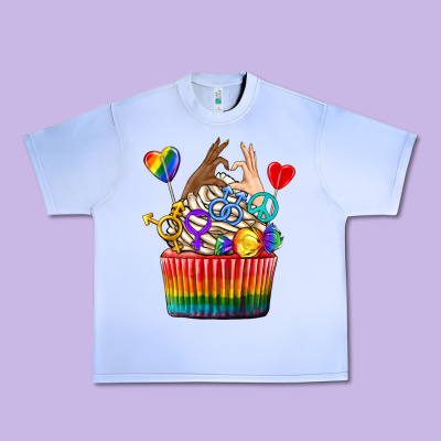 Urban Heavy Tee pride rainbow cupcake
