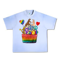 Grape Ice pride rainbow cupcake Urban Heavy Tee - texasbilliewilder