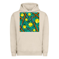 Pigment French Oak softball bat with leopard and glitter seamless pattern Urban Hoodie - BundleAndBundleShop