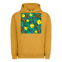Pigment Peanut Butter softball bat with leopard and glitter seamless pattern Urban Hoodie - BundleAndBundleShop