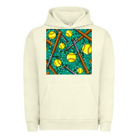 Pigment Pistachio softball bat with leopard and glitter seamless pattern Urban Hoodie - BundleAndBundleShop