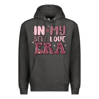 Charcoal Heather in my self love era Premium Hoodie - MaliasSmallBusiness