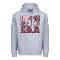 Heather Grey in my self love era Premium Hoodie - MaliasSmallBusiness