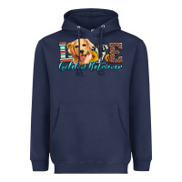 Navy love golden retriever Heavyweight Hoodie - Artiststas