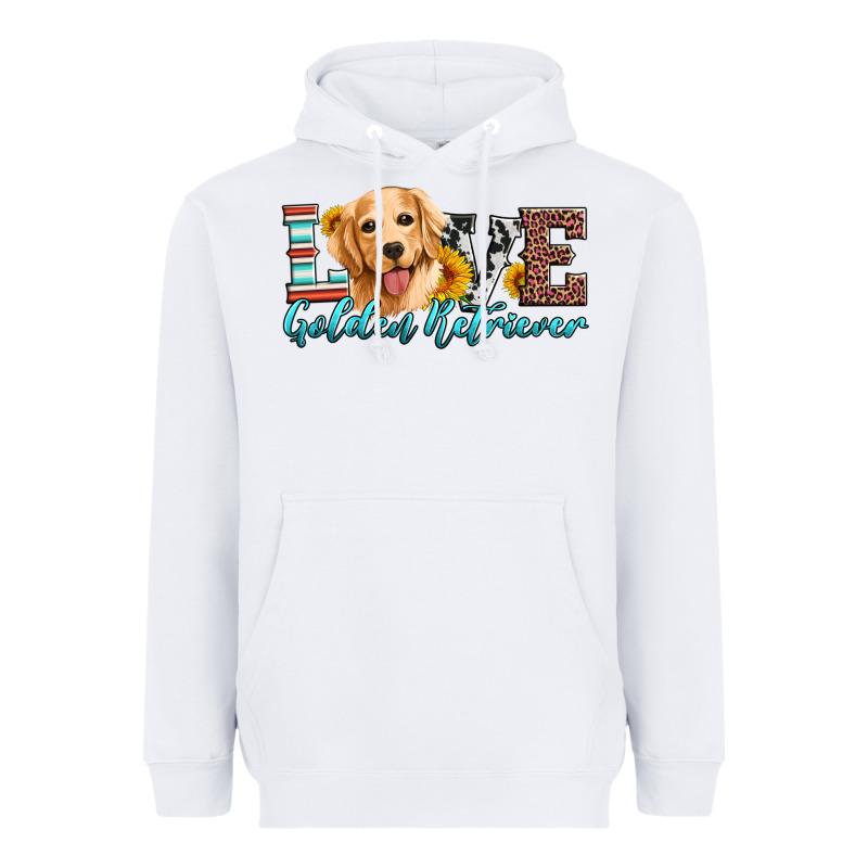 Love Golden Retriever Heavyweight Hoodie by Artiststas | Teevron