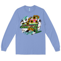 Colony Blue New York State Map Long Sleeve Tee - RanaPortraitStore