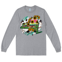 Heather Grey New York State Map Long Sleeve Tee - RanaPortraitStore