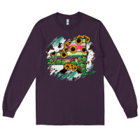 Plum New York State Map Long Sleeve Tee - RanaPortraitStore