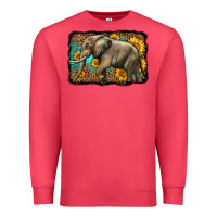 Cardinal western sunflowers elephant Premium Sweatshirt - LillyAllenDesigns