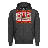 Charcoal Heather baseball gnome Zipper Hoodie - HRA Design Shop