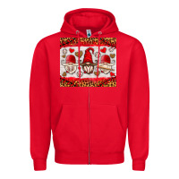 Red baseball gnome Zipper Hoodie - HRA Design Shop