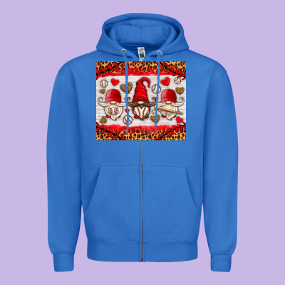 Baseball Gnome Zipper Hoodie Designed By Hra Design Shop