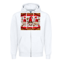 White baseball gnome Zipper Hoodie - HRA Design Shop