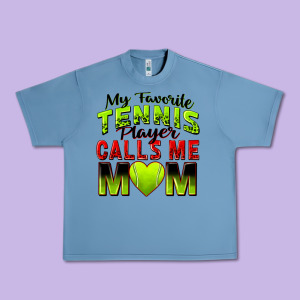 My Favorite Tennis Player Calls Me Mom Urban Heavy Tee Designed By Zillion Design Studio