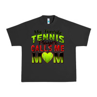 Pigment Black my favorite tennis player calls me mom Urban Heavy Tee - Zillion Design Studio