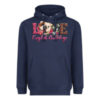 Navy love english bulldogs Heavyweight Hoodie - Artiststas
