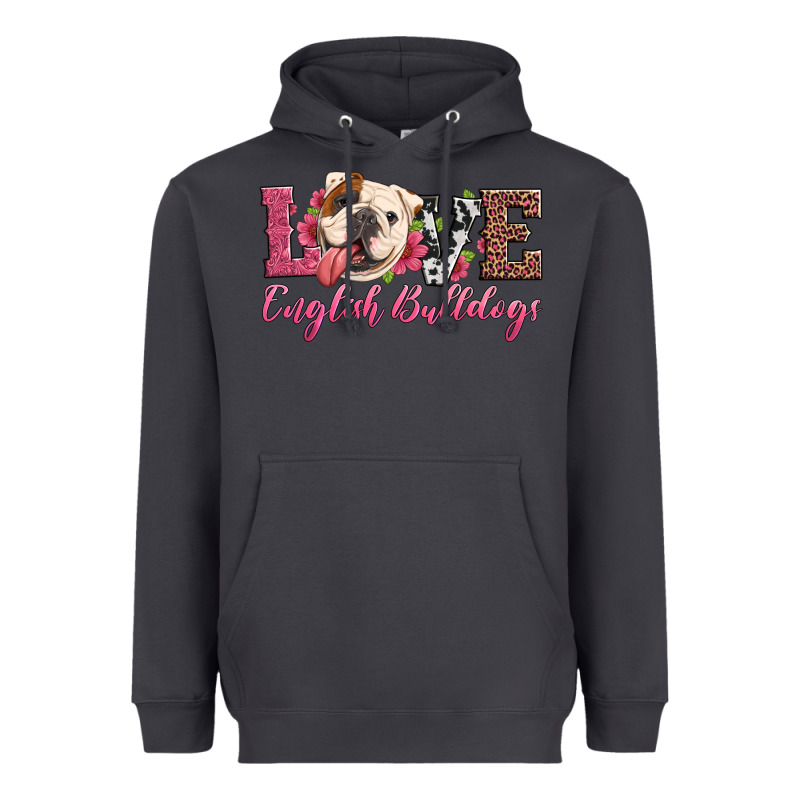 Love English Bulldogs Heavyweight Hoodie by Artiststas | Teevron
